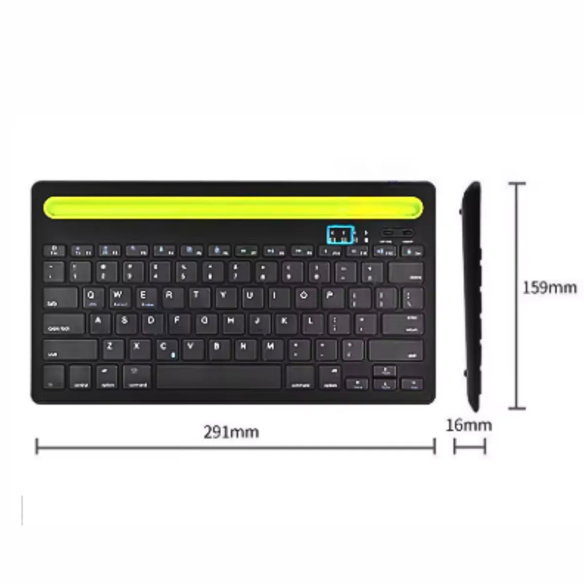 GENERICO - Teclado Inalámbrico Bluetooth Dual Soporte Celular Tablet