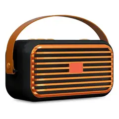 CASTLEN - Parlante Vintage Mini Sound Portátil Bluetooth TF AUX USB Negro