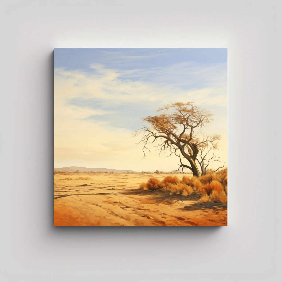 GENERICO - Cuadro Abstracto De árbol En La Sabana Y El 90x90 Cm