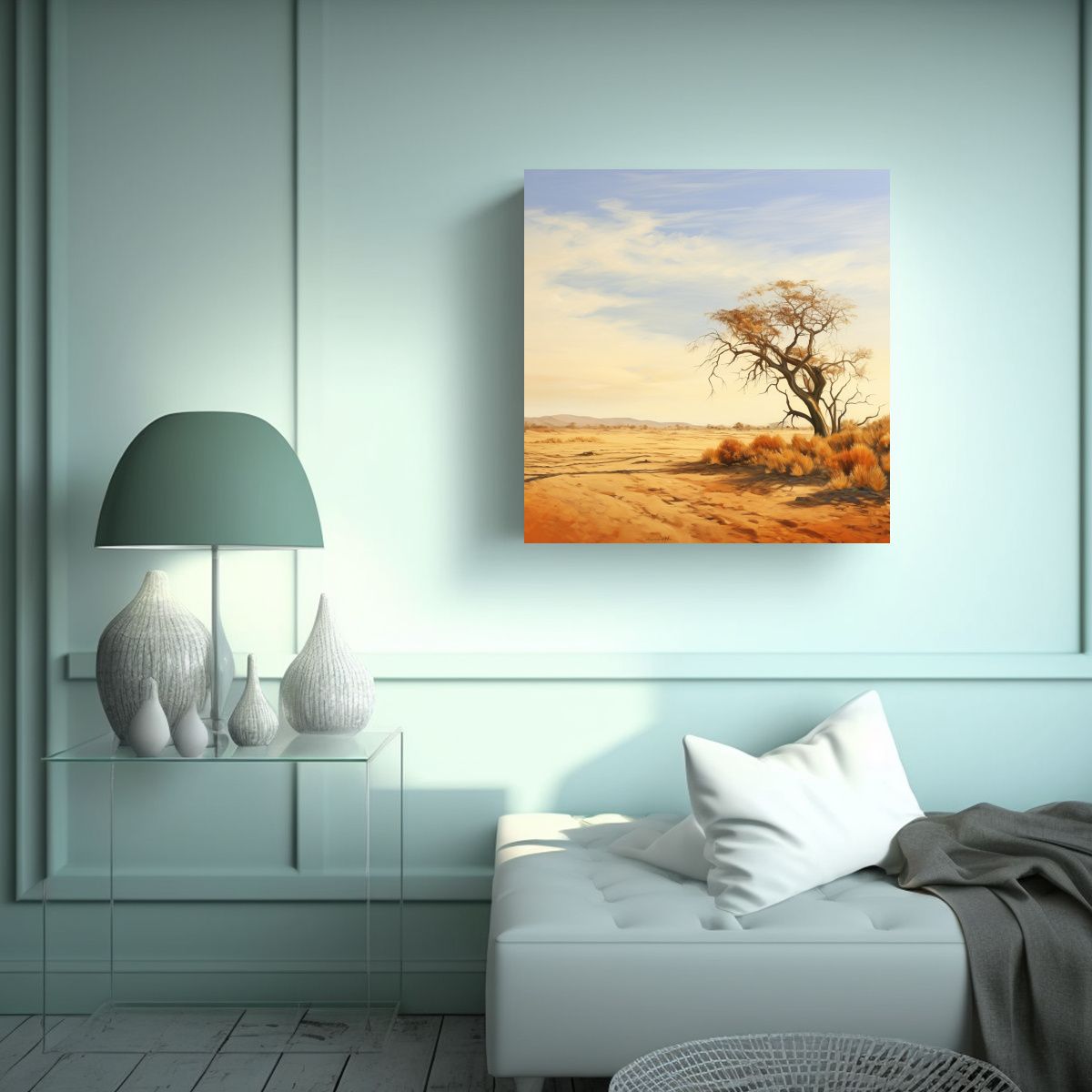 GENERICO - Cuadro Abstracto De árbol En La Sabana Y El 90x90 Cm