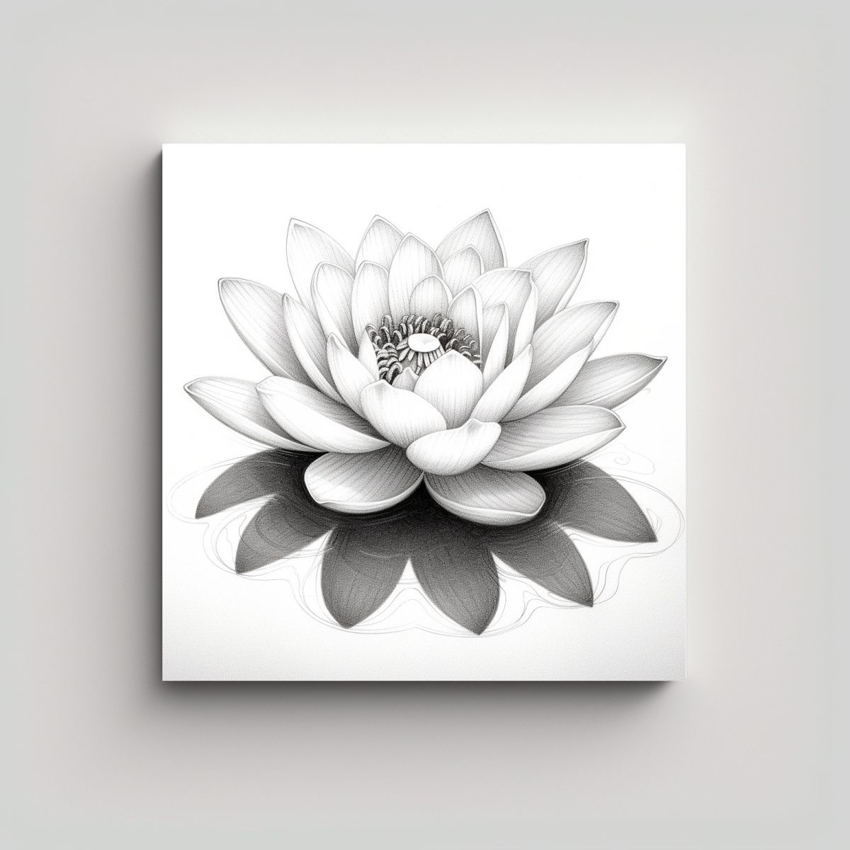 GENERICO - Contraste De Arte Conceptual Con Flor De Loto Sin 70x70 Cm