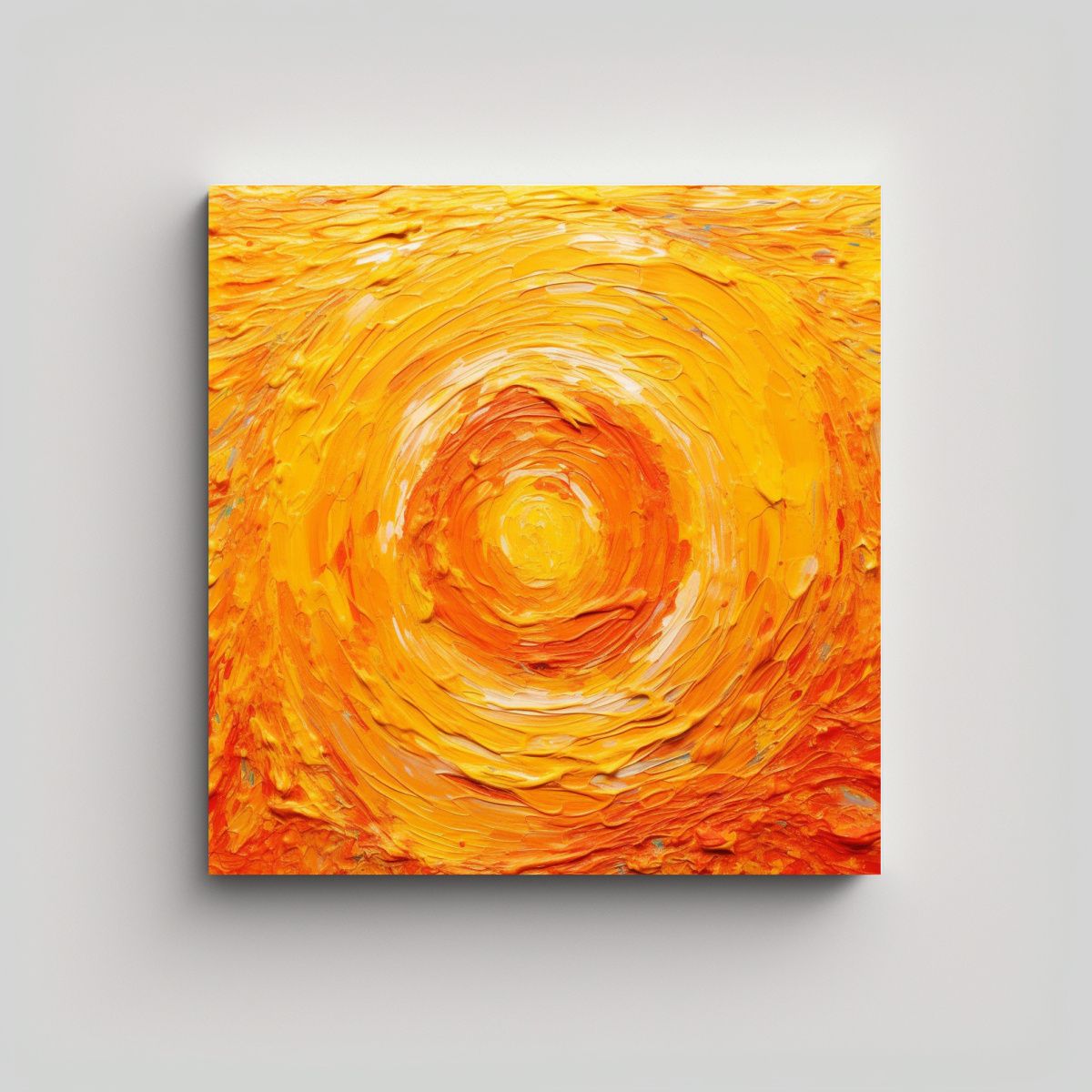 GENERICO - Cuadro Decorativo Círculo Amarillo Brillante 70x70 Cm