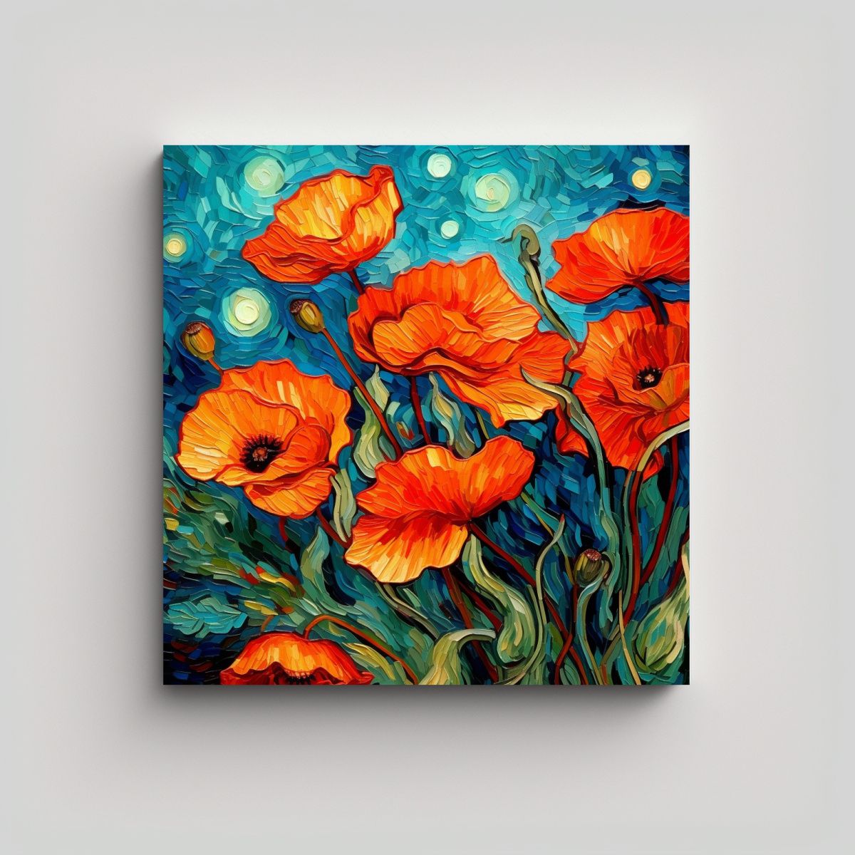 GENERICO - Pintura Floral Estilo Van Gogh Simplicidad 90x90 Cm