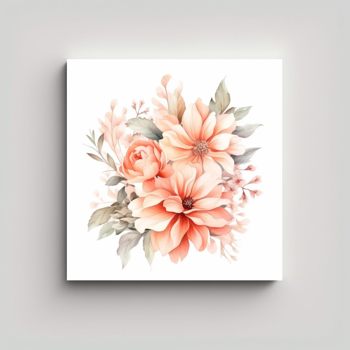 GENERICO - Ilustración Elegante En Acuarela Arte 70x70 Cm