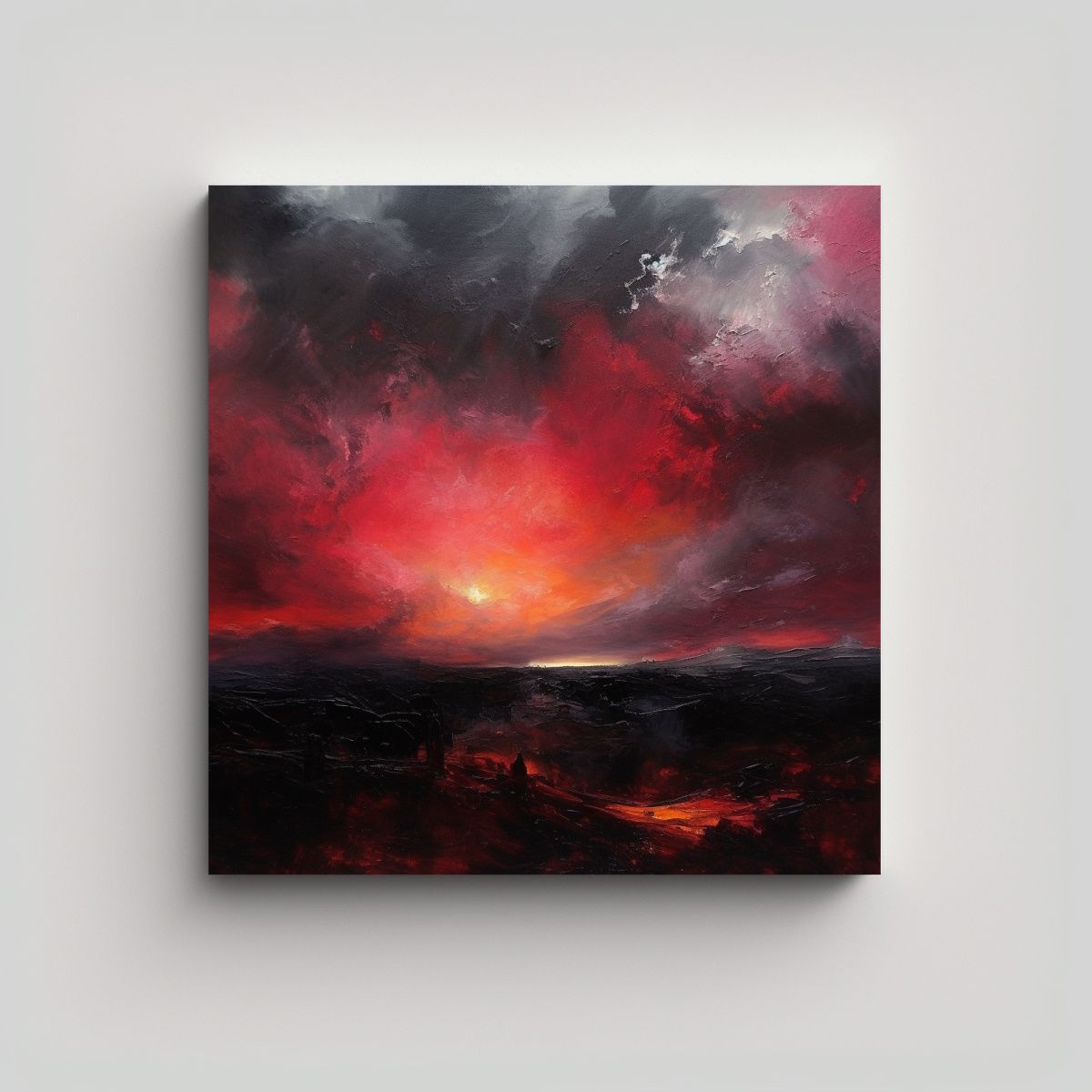 GENERICO - Cuadro Imagen Perspectiva Abstracta De Nubes 80x80 Cm.