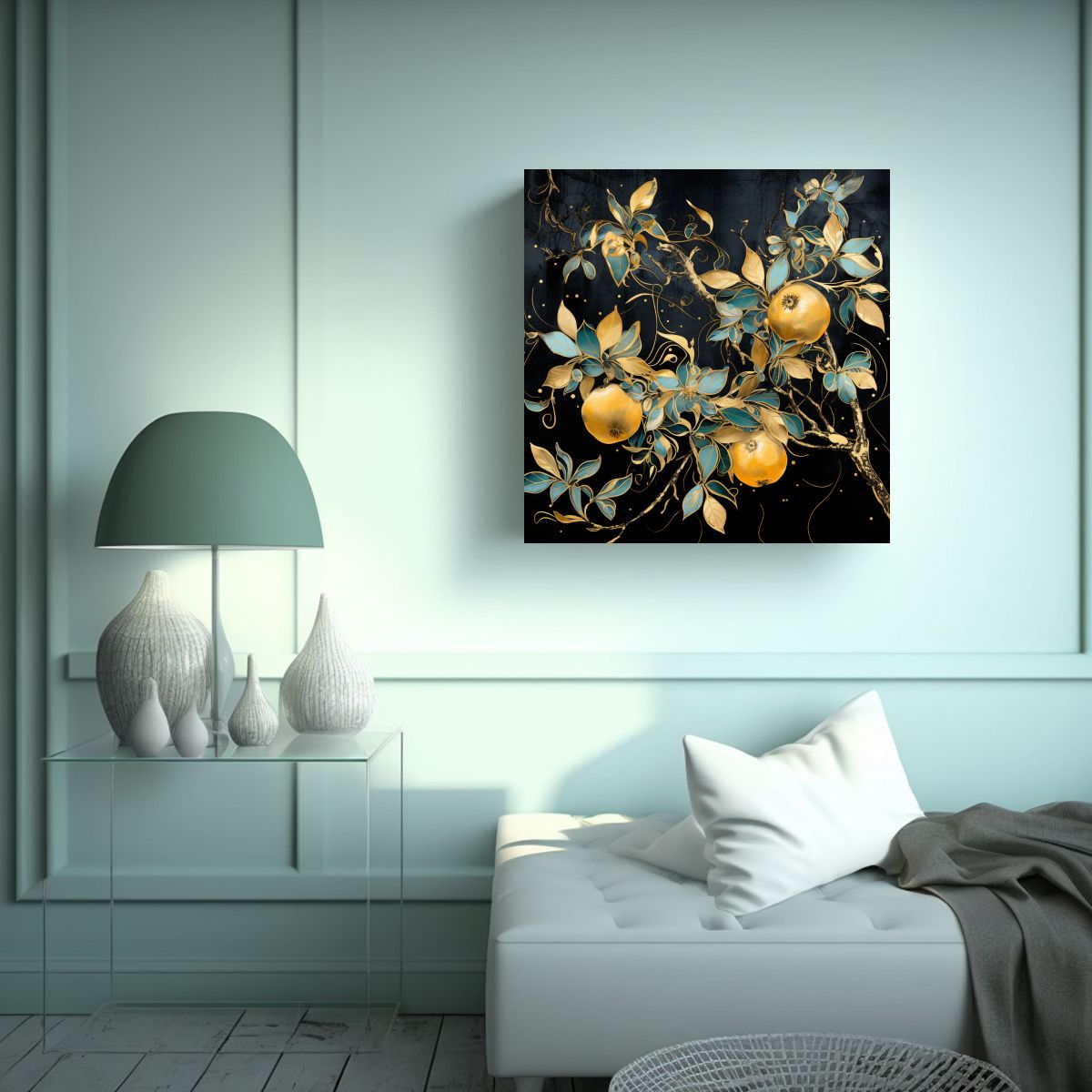 GENERICO - Pintura Decorativa De árboles Frutales En 70x70 Cm