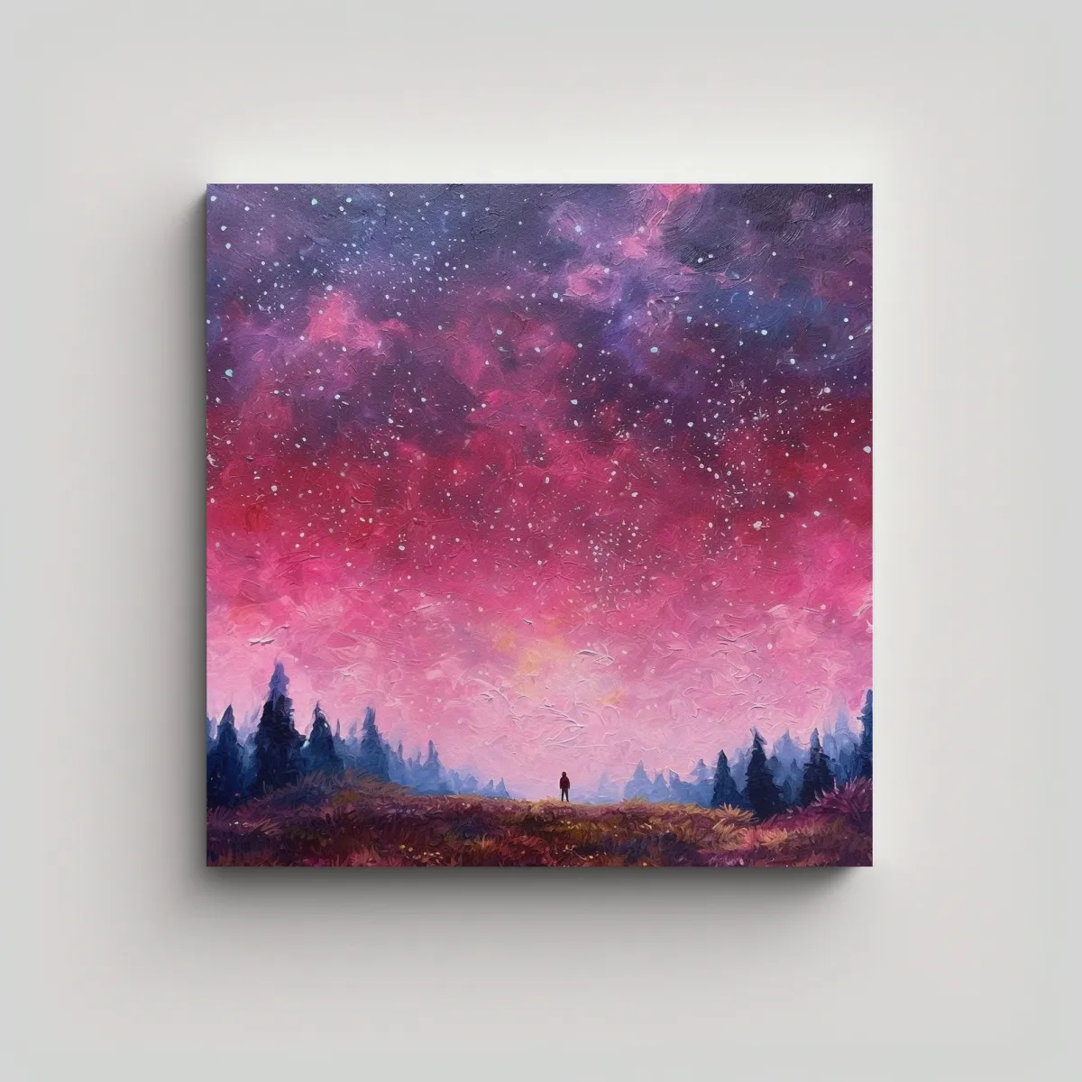 GENERICO - Cuadro Imagen Majestuosas Pintura óleo Cielo 80x80 Cm