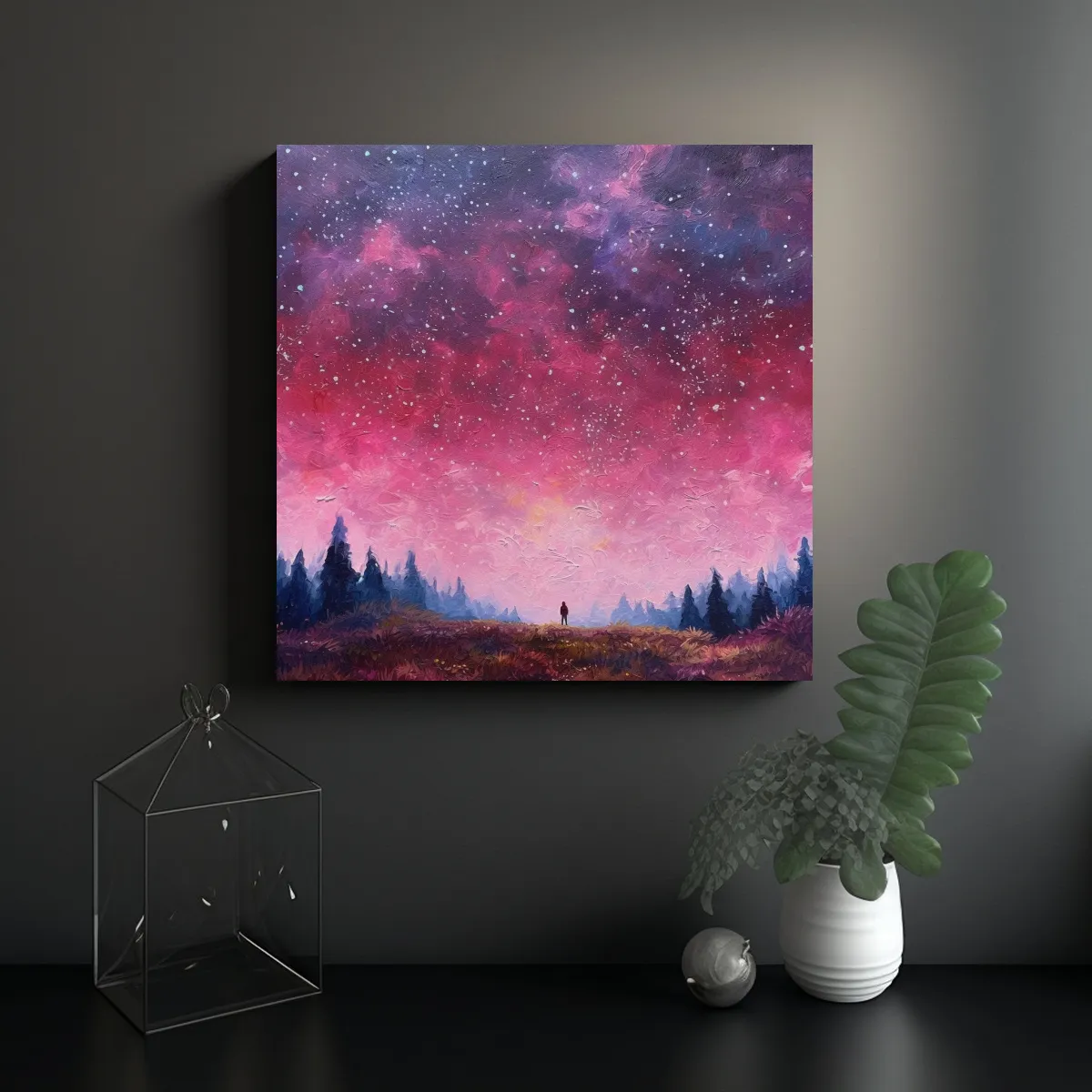 GENERICO - Cuadro Imagen Majestuosas Pintura óleo Cielo 80x80 Cm