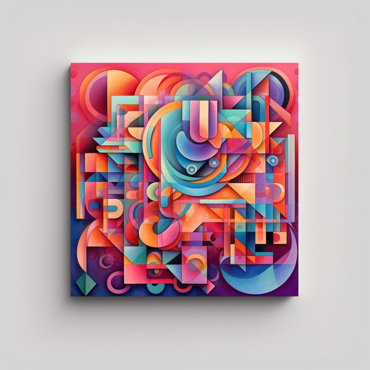 GENERICO - Cuadro Decoración Urbano Sonyak Colores Y 80x80 Cm