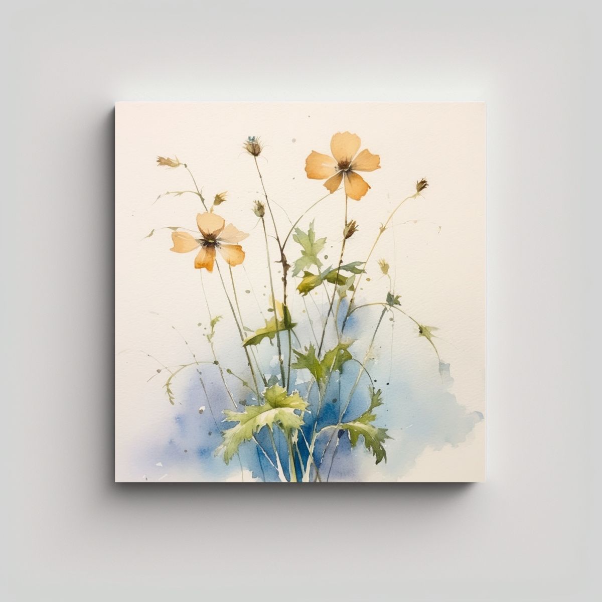 GENERICO - Inspiración Creativa Arte De Pared Con Flores 80x80 Cm