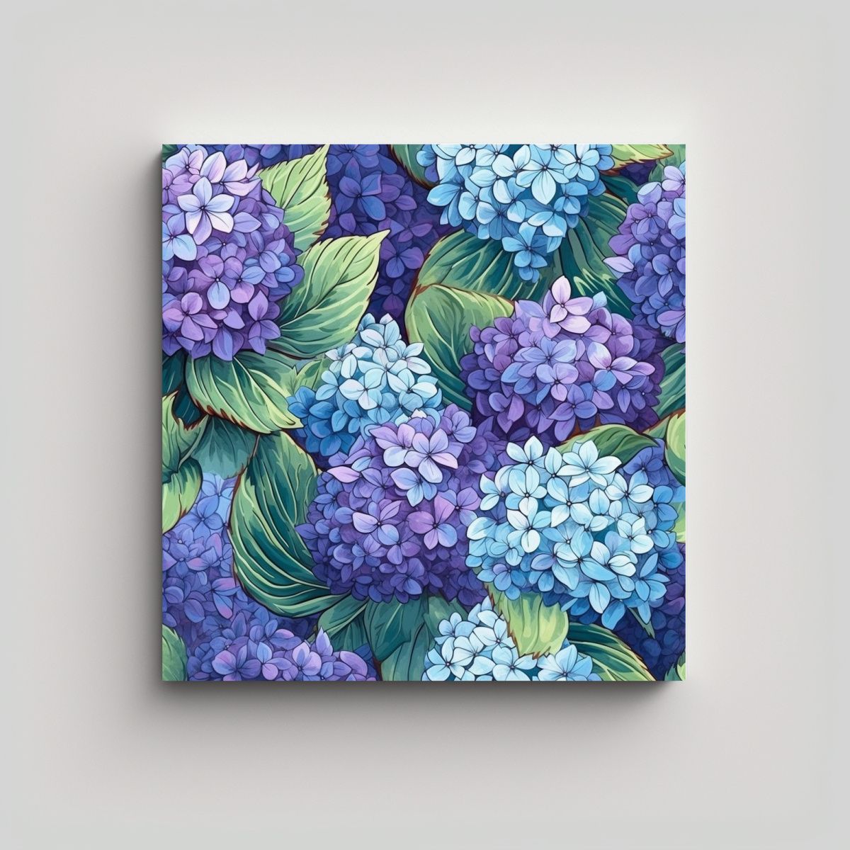 GENERICO - Cuadro Decorativo Minimalista De Hortensia Estilo 70x70 Cm
