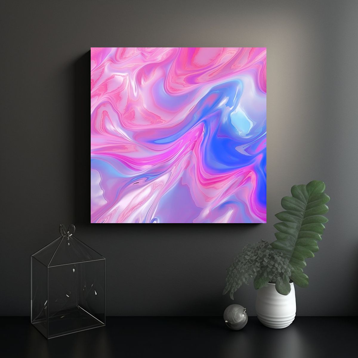 GENERICO - Textura Suave De Holograma Arte Calidos Alegría 70x70 Cm