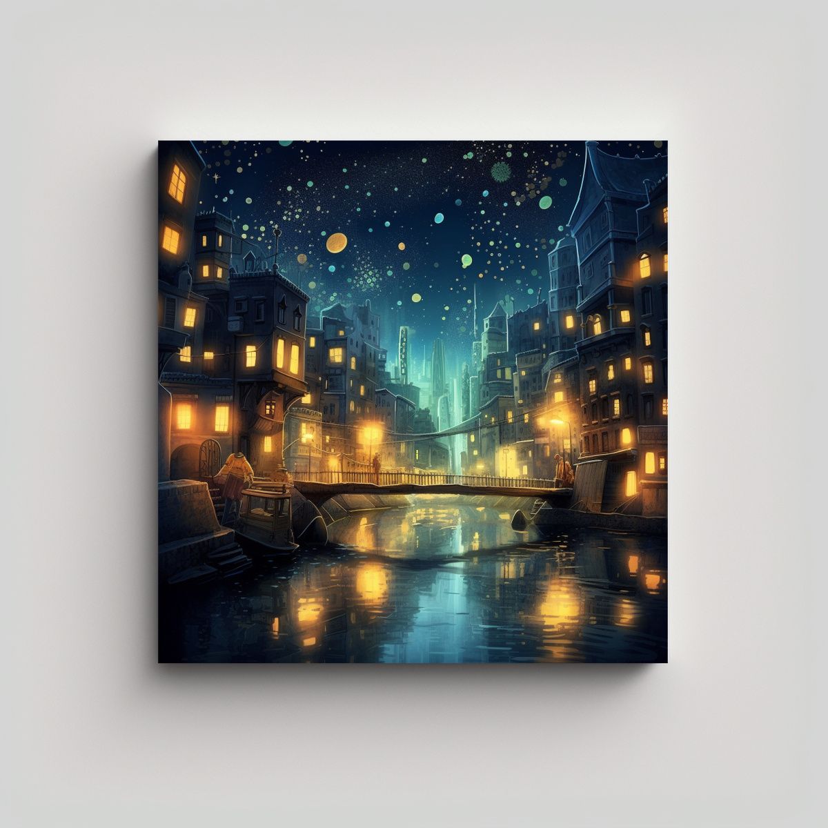 GENERICO - Tela Bastidor Vintage Visión Fantasy Y Milagros 70x70 Cm