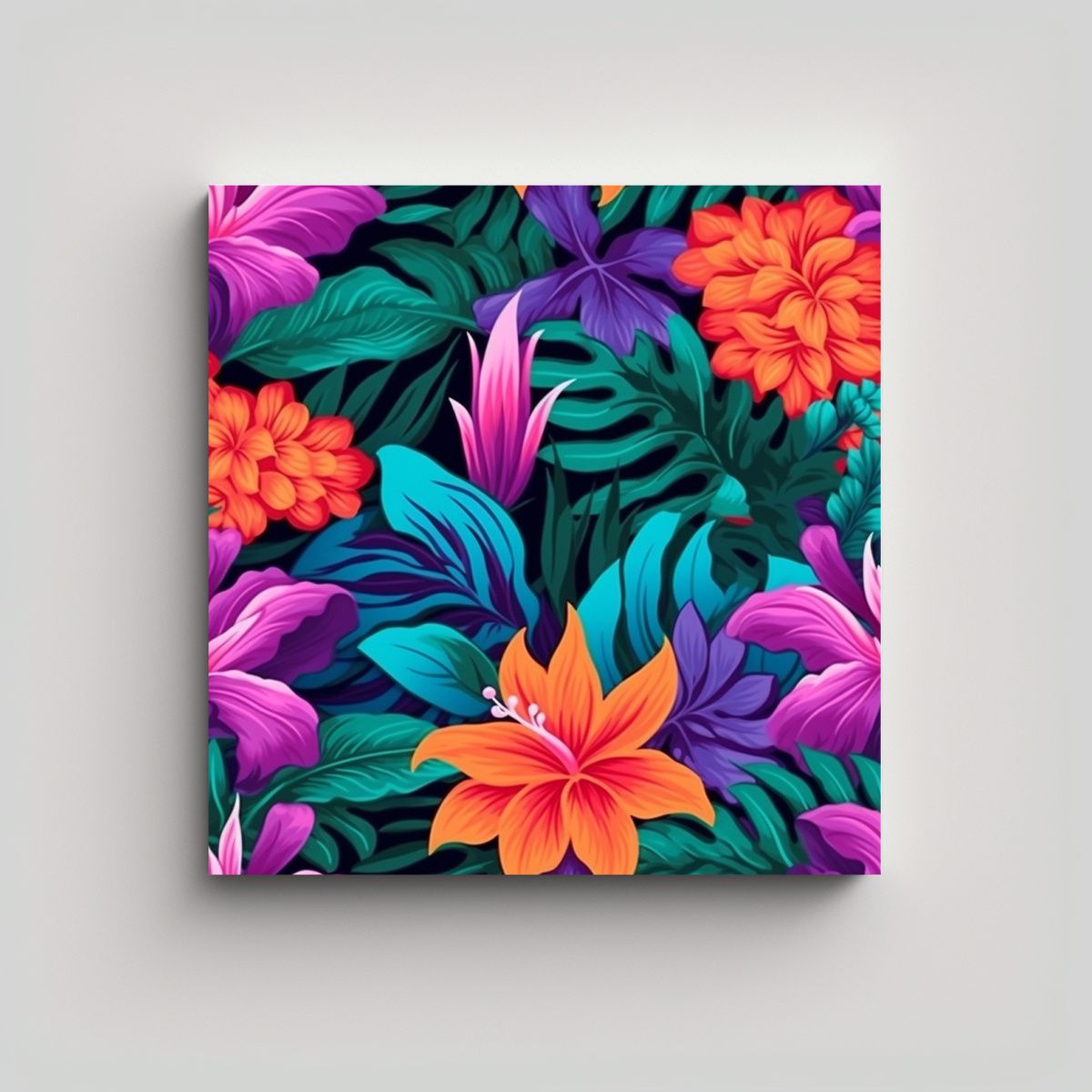 GENERICO - Patrón Vibrante Hawaiano Belleza Natural En 90x90 Cm