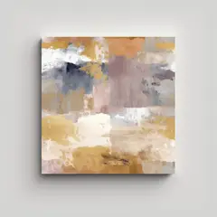 GENERICO - Cuadro Abstracto Textura Tela Líneas Finas 90x90 Cm