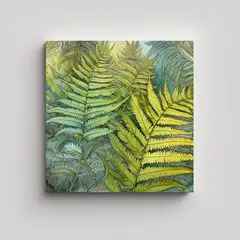 GENERICO - Cuadro Tonos Pteridium Aquilinum Efecto Visual A 90x90 Cm