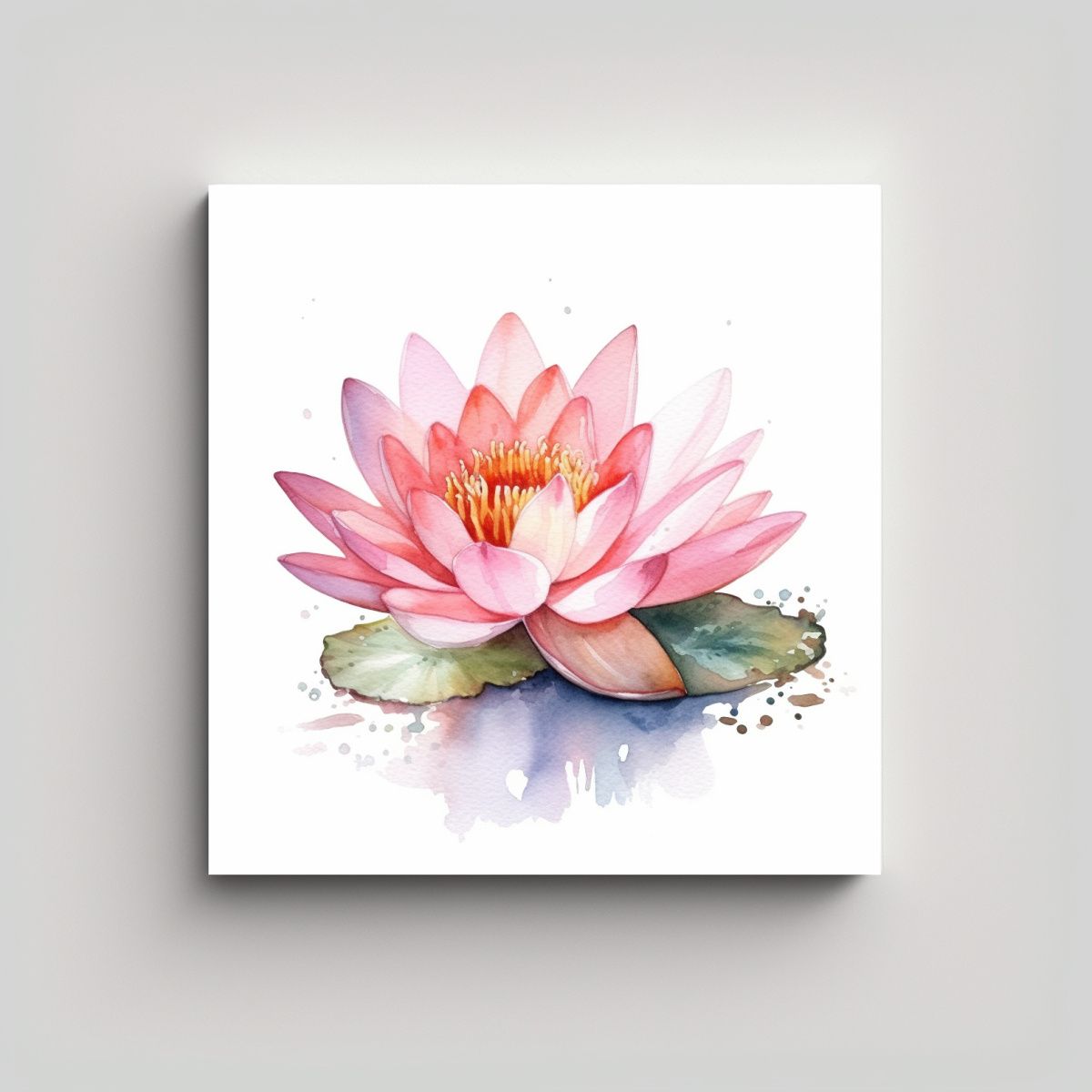 GENERICO - Cuadro De Lirio Rosa Abstracto Con Estilo 90x90 Cm