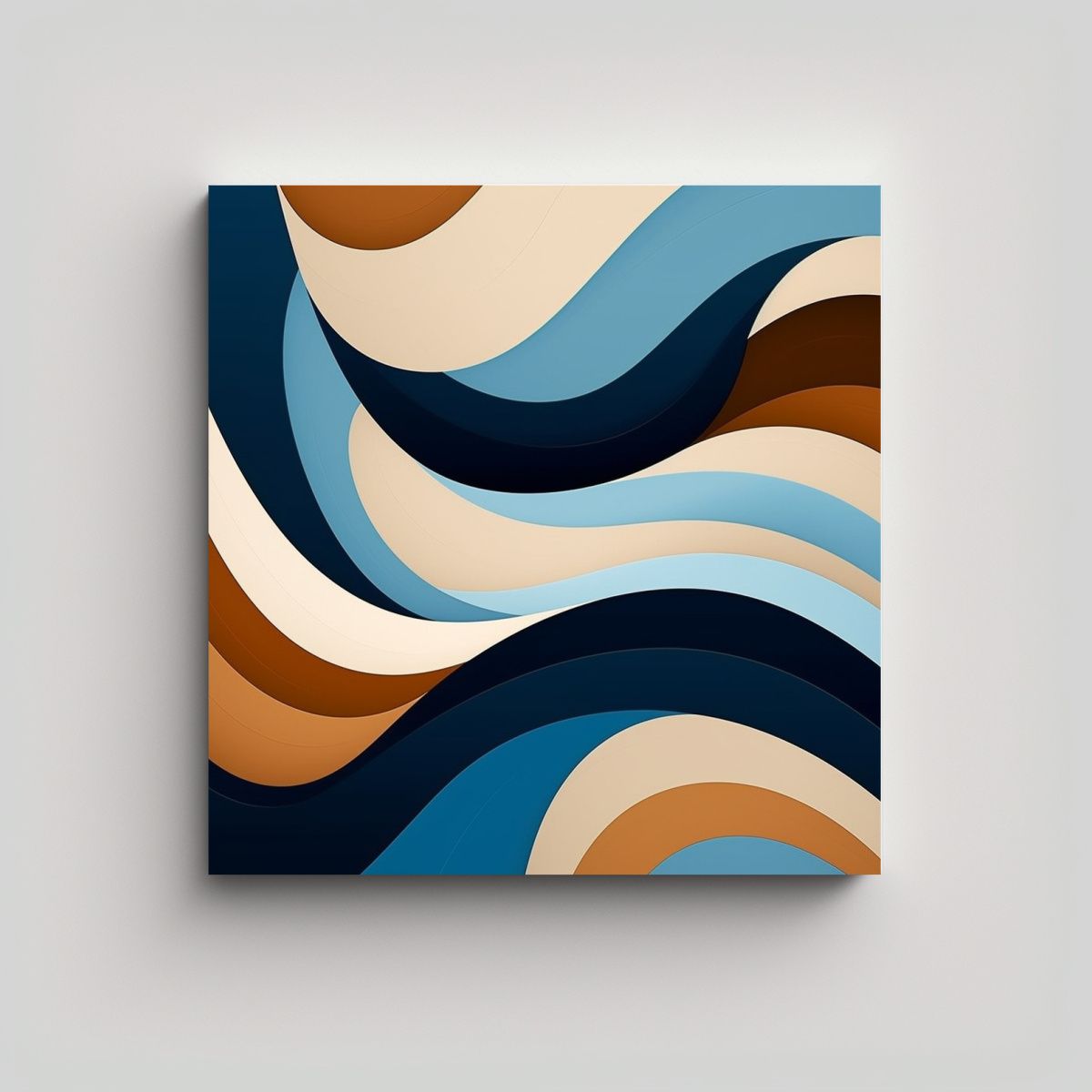 GENERICO - Cuadro Decorativo De Madera Con Estilo Bauhaus Y 70x70 Cm