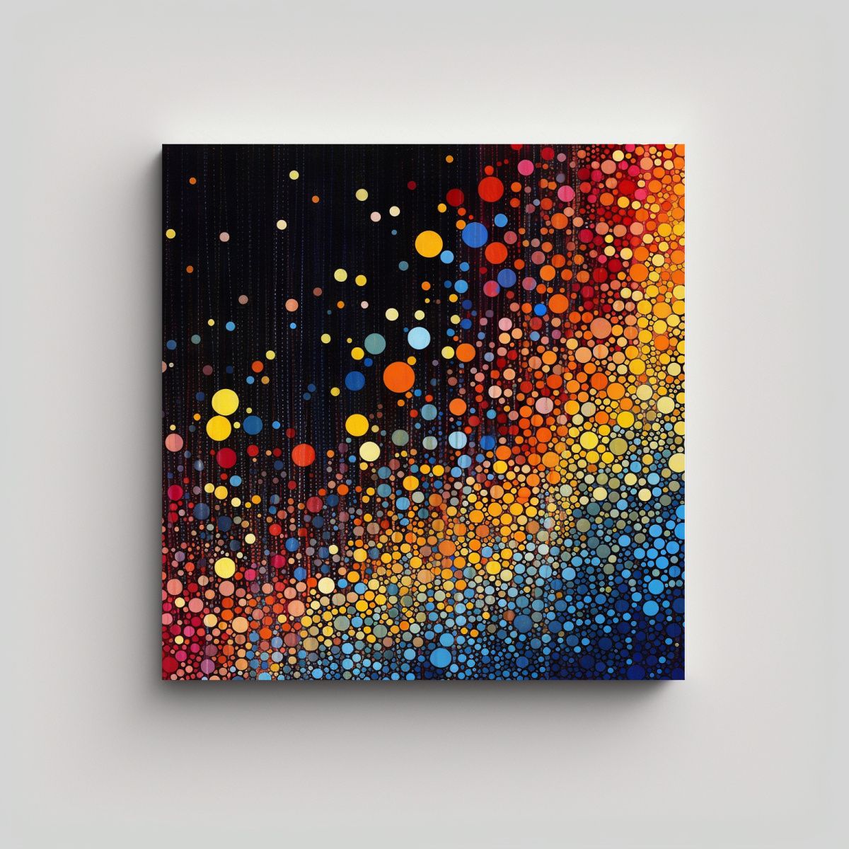 GENERICO - Pinturas Decorativas Con Composición De Puntos 70x70 Cm.