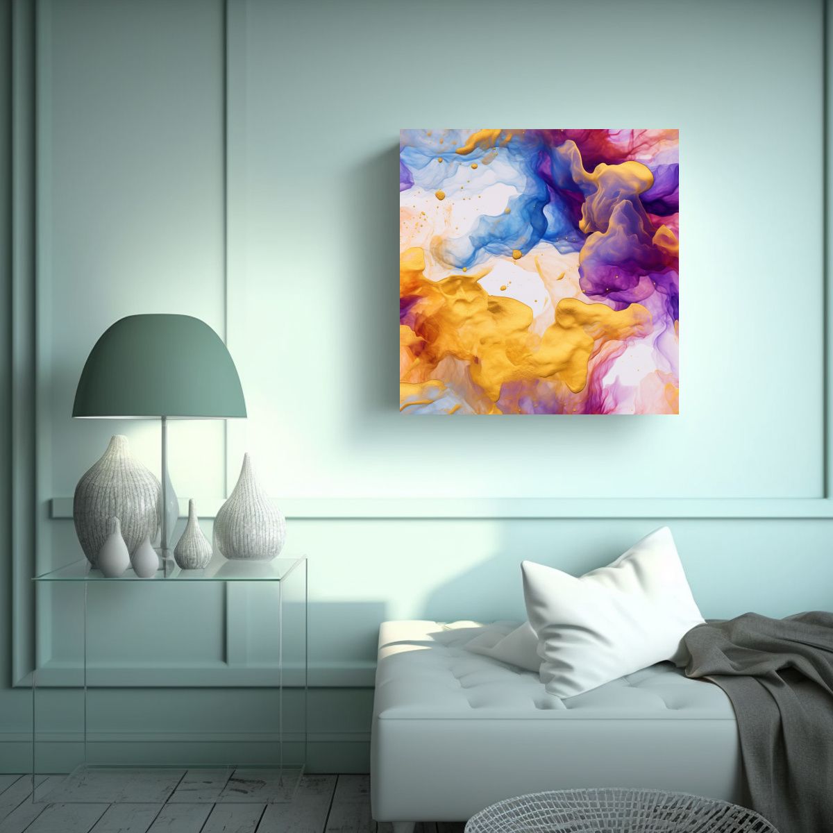 GENERICO - Lienzo Alta Calidad Calidez Arte De Mezcla De 90x90 Cm