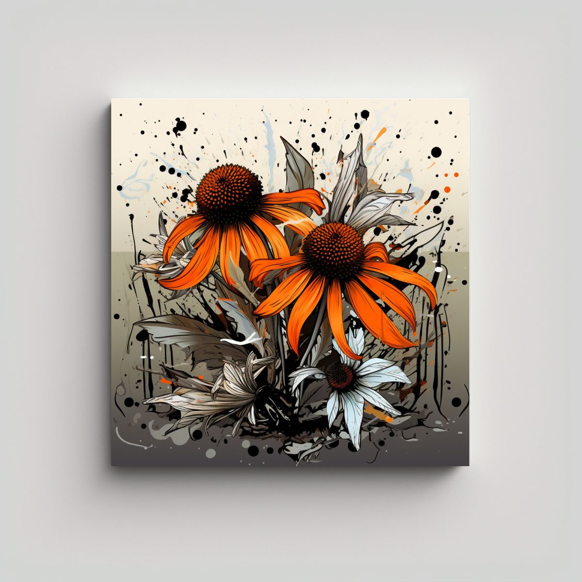 GENERICO - Cuadro Decorativo Arte Patron Intenso Profundidad 90x90 Cm