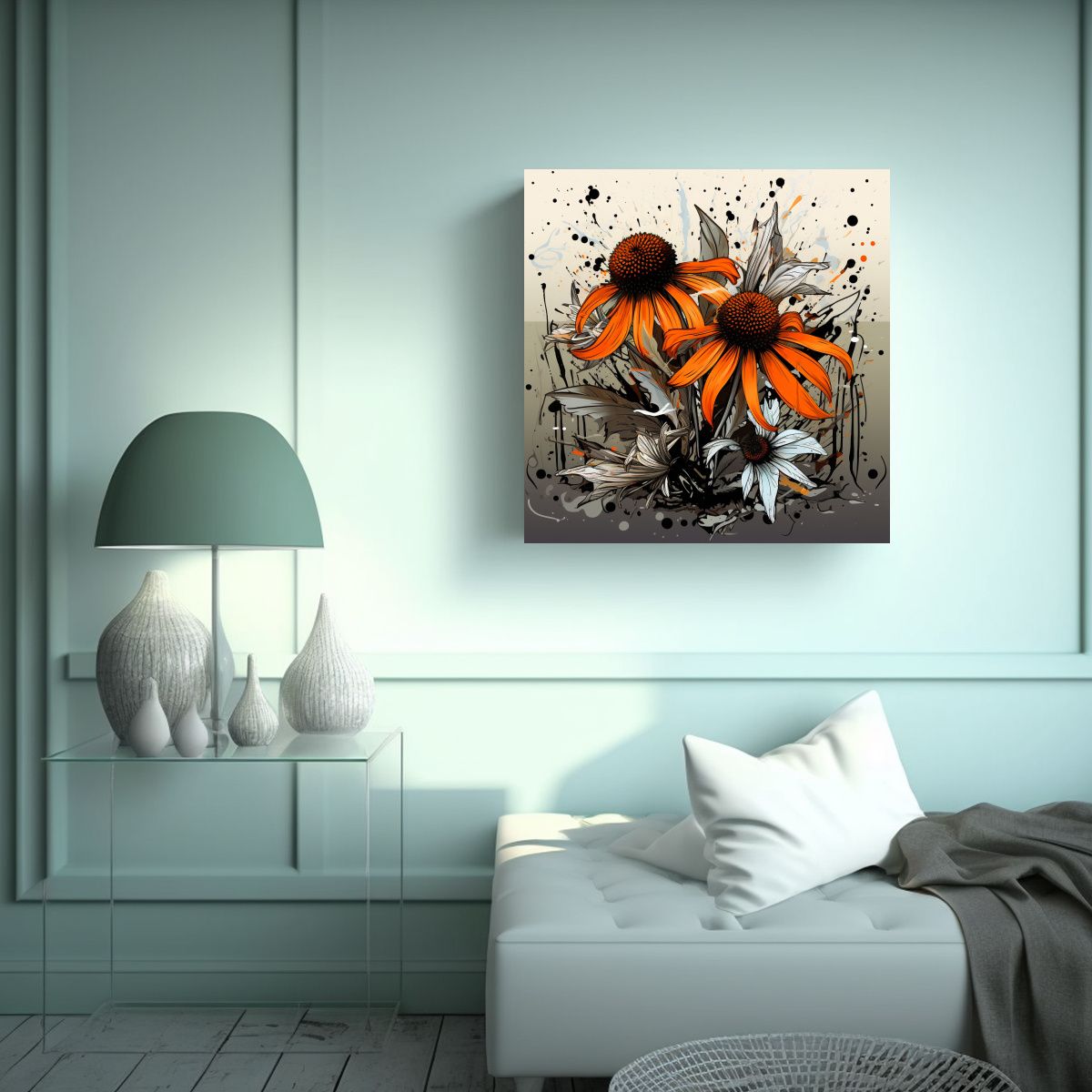 GENERICO - Cuadro Decorativo Arte Patron Intenso Profundidad 90x90 Cm