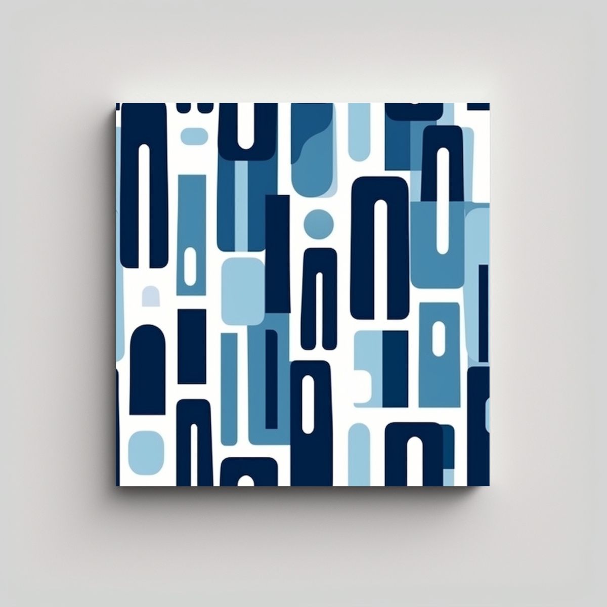 GENERICO - Cuadros Modernos Juveniles En Tonos Azules Con 80x80 Cm