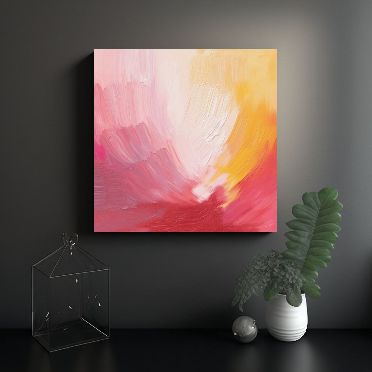 GENERICO - Pintura De óleo De Cuadro De Arte Fino Con 70x70 Cm.