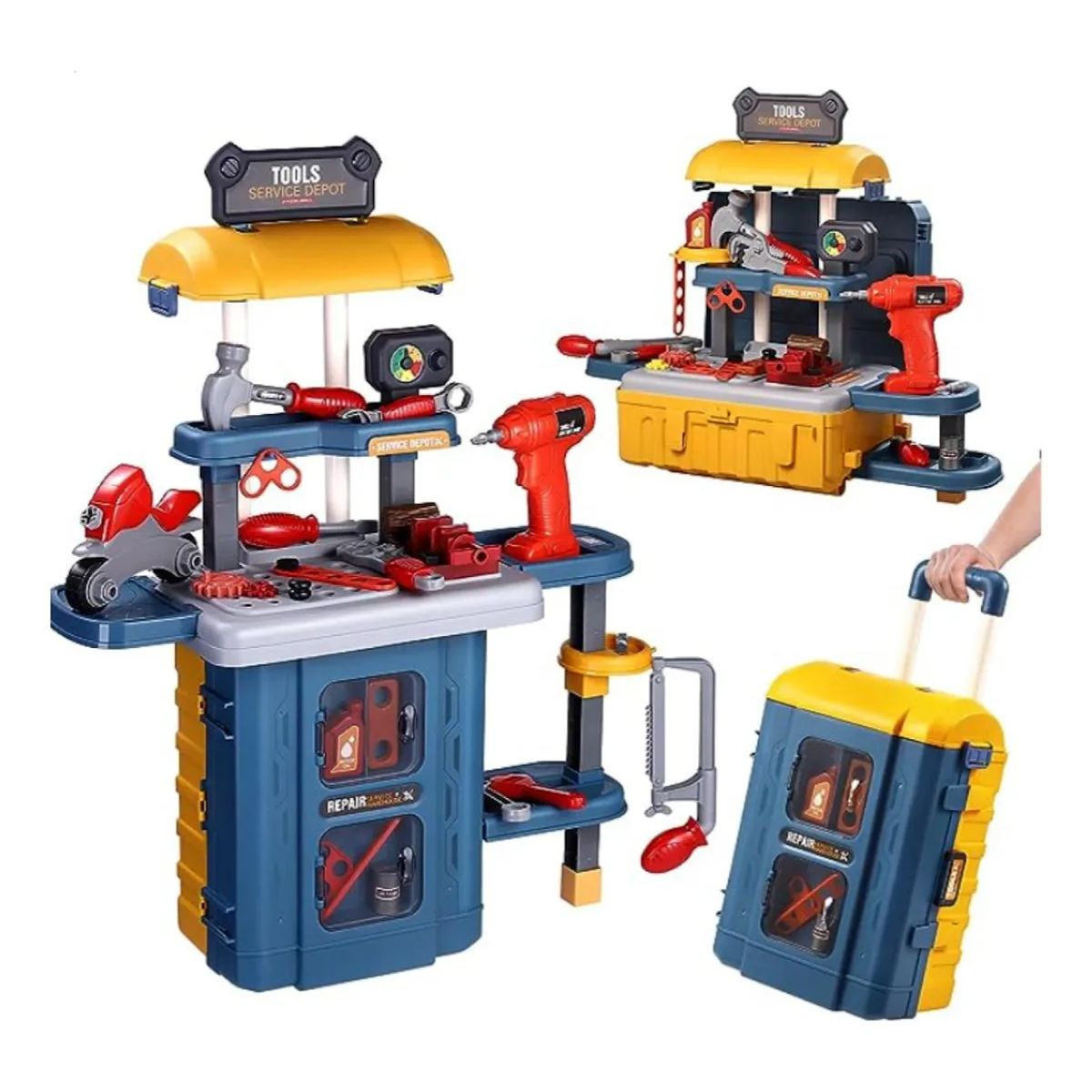 GENERICO - Juguete Set Maleta Herramientas 46 Piezas 3 En 1