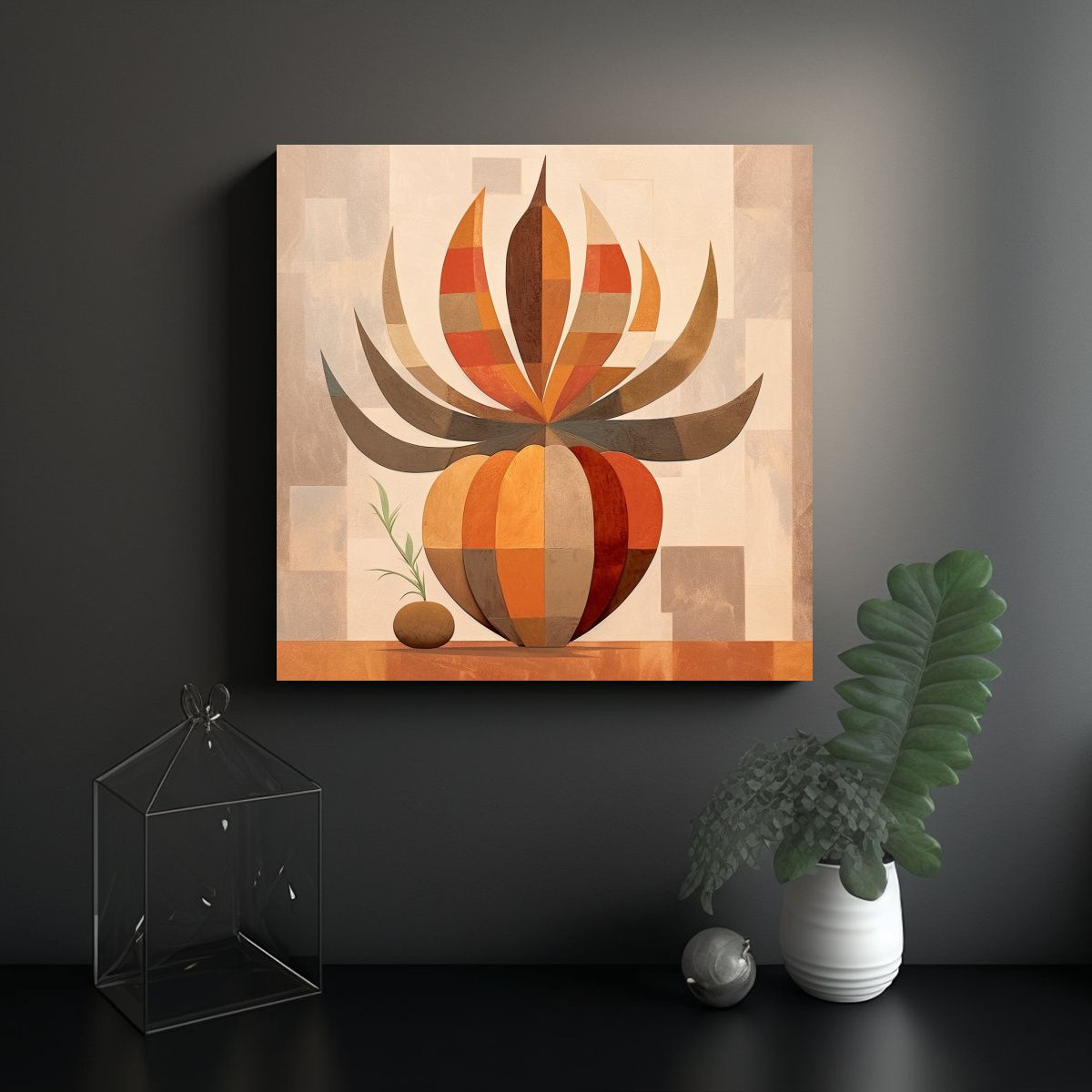 GENERICO - Tela En Bastidor Vision Handdrawn Estilo 90x90 Cm