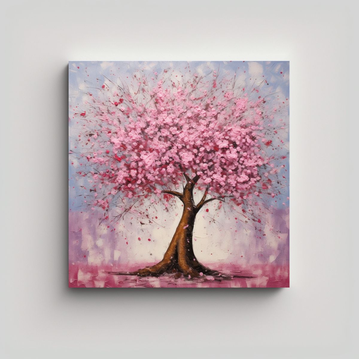 GENERICO - Pinturas Abstractas árbol Cerezo Para 80x80 Cm