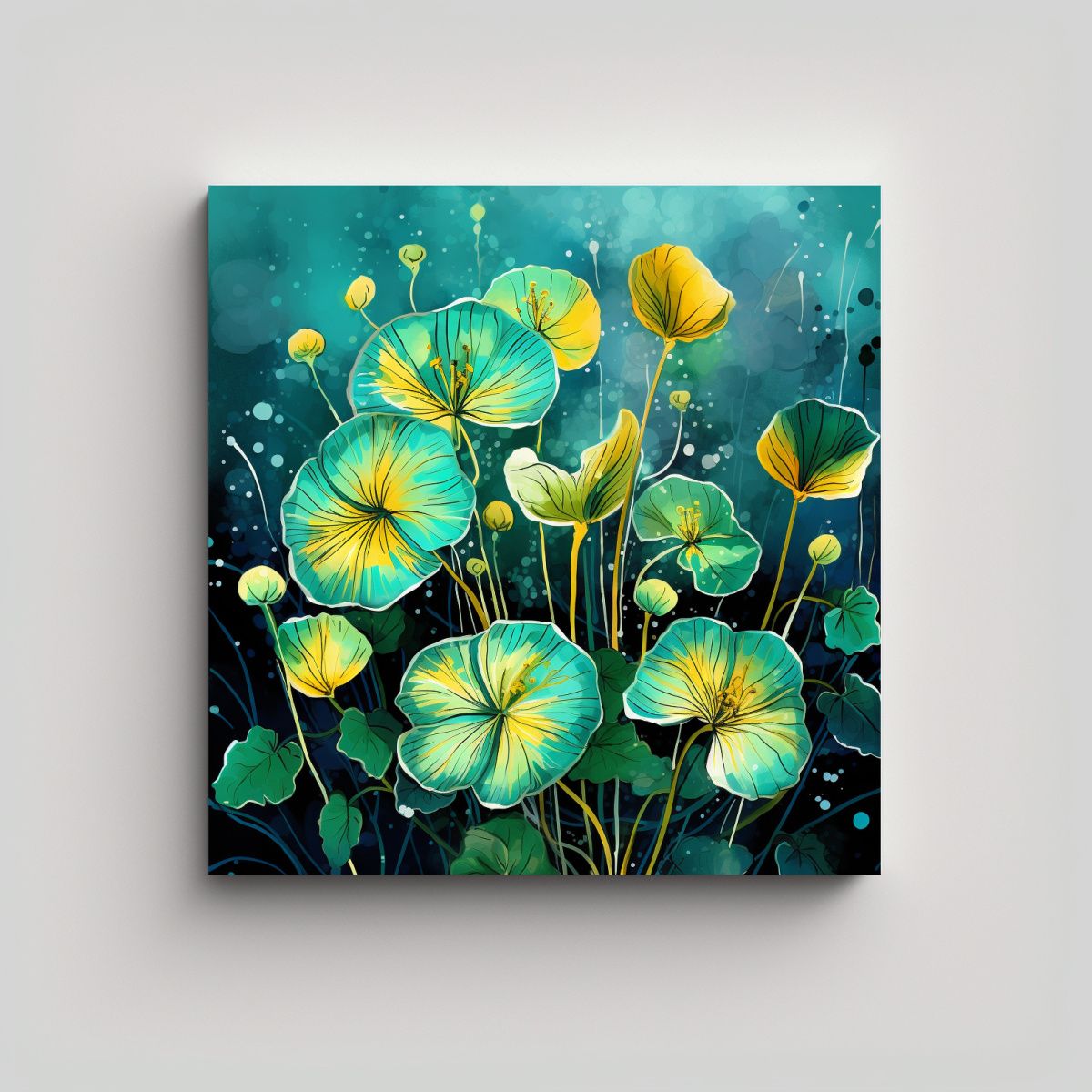 GENERICO - Arte Decorativo En Bastidor Tela De Vanguardia 90x90 Cm.