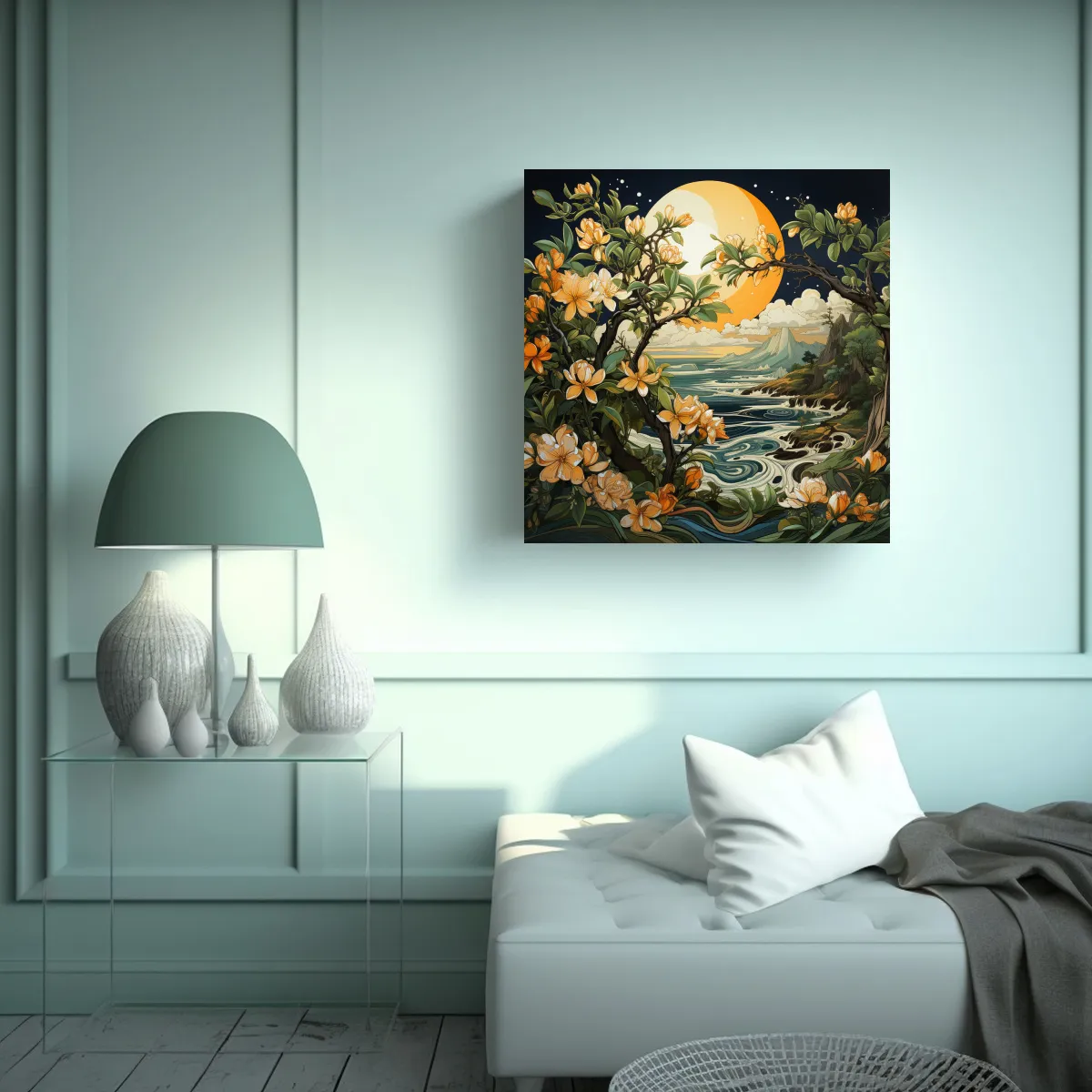 GENERICO - Cuadro En Bastidor Cuadro Para Dormitorio Árbol 70x70 Cm