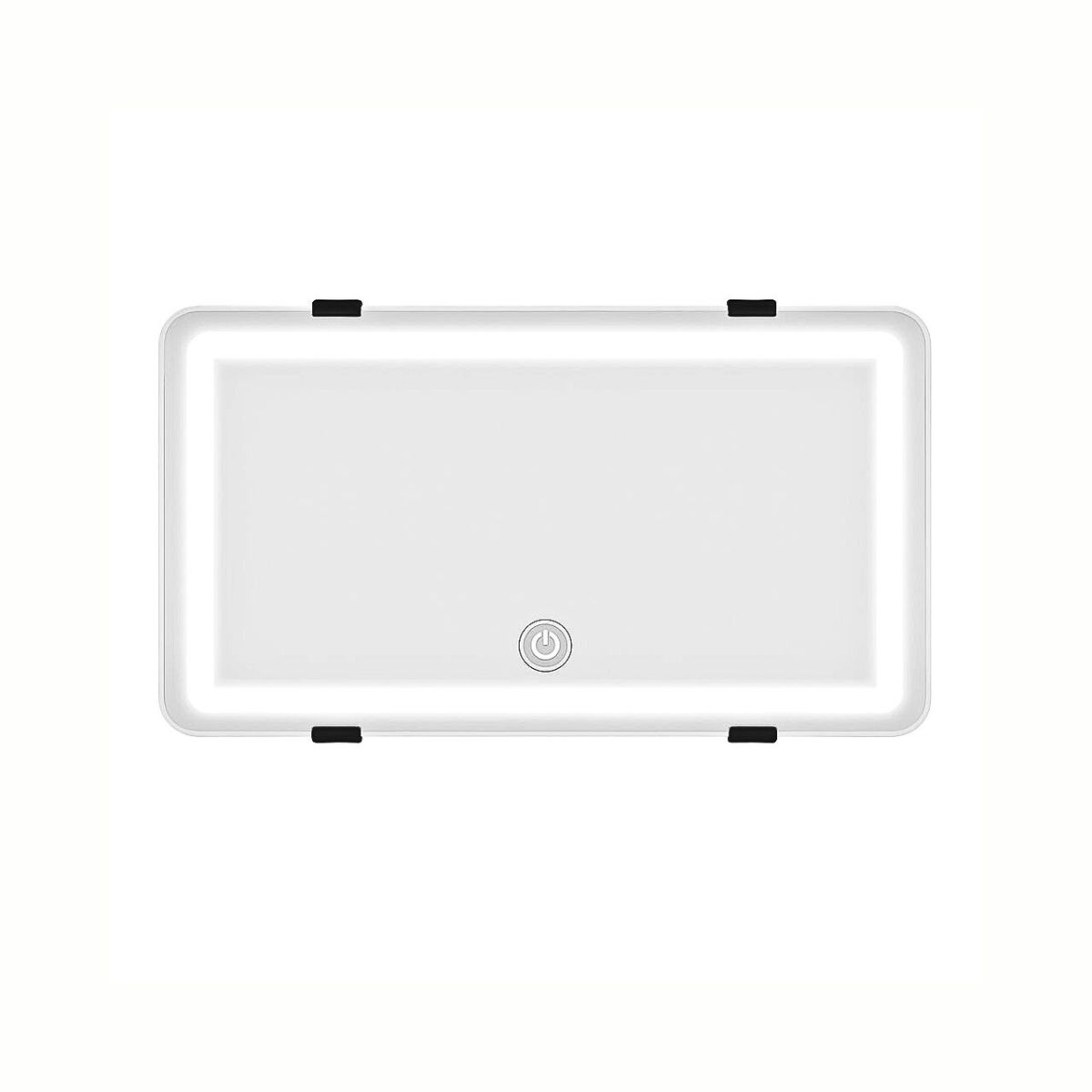 GENERICO - Espejo De Maquillaje Con 3 Tonos Luz Led Para Auto Coche Negro