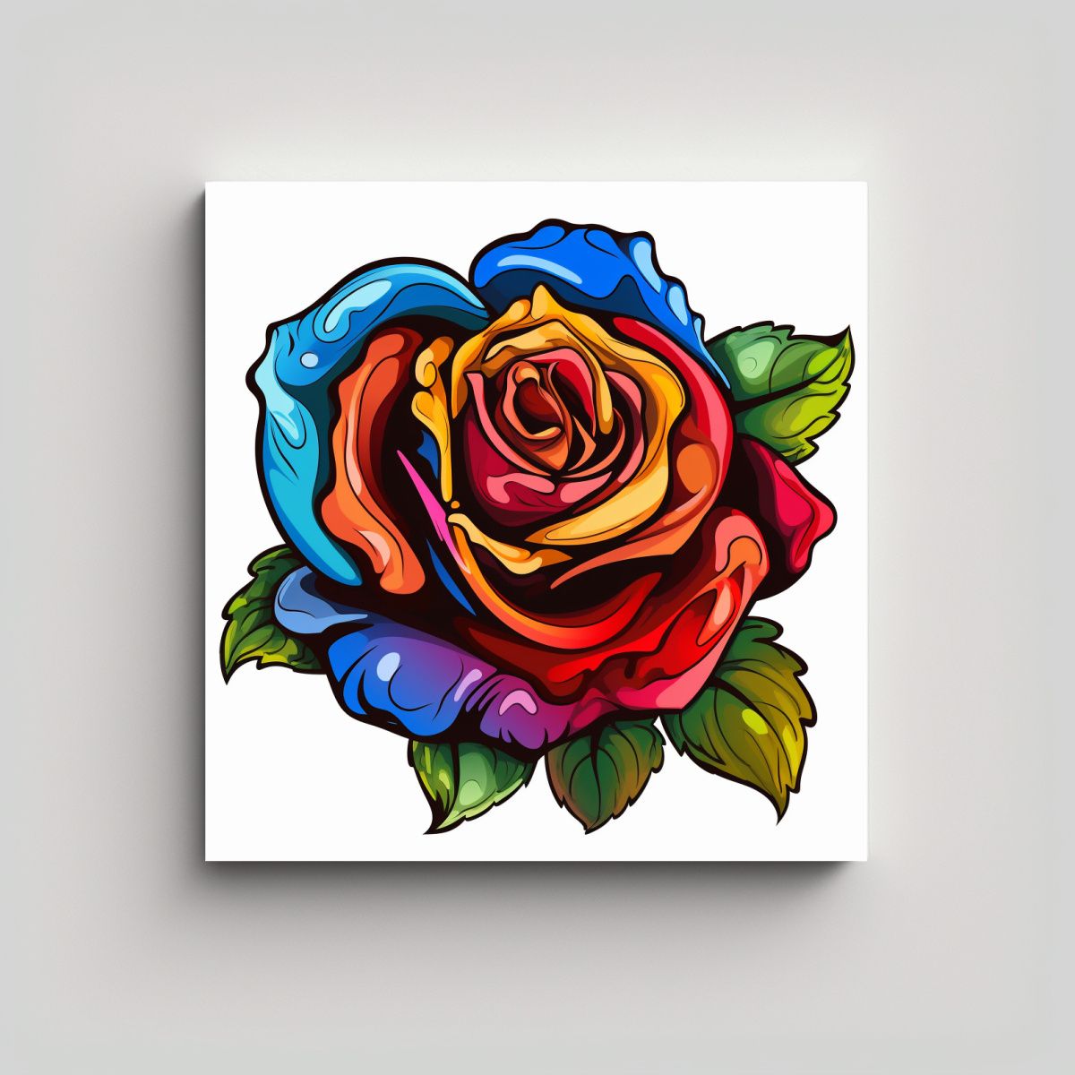 GENERICO - Cuadro Moderno Calma Dibujo Vectorial Colorido 70x70 Cm