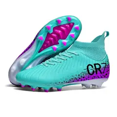 DANWEILE - Zapatillas de fútbol de entrenamiento de caña alta y duraderas Azul