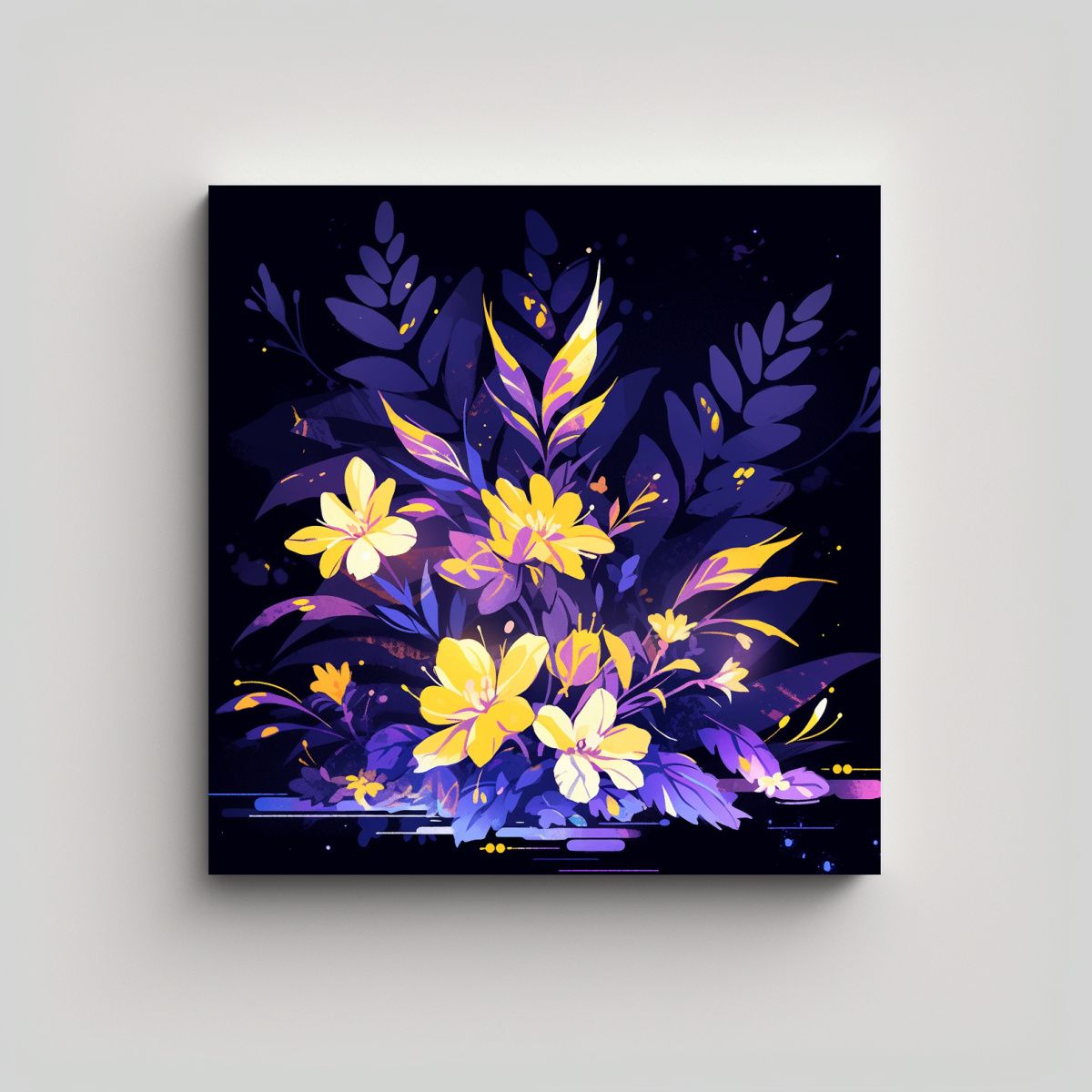GENERICO - Pinturas Decorativas En Tela Con Ambiente Neonoir 90x90 Cm