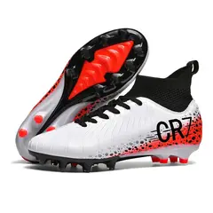 DANWEILE - Zapatillas de fútbol de entrenamiento de caña alta y duraderas Blanco