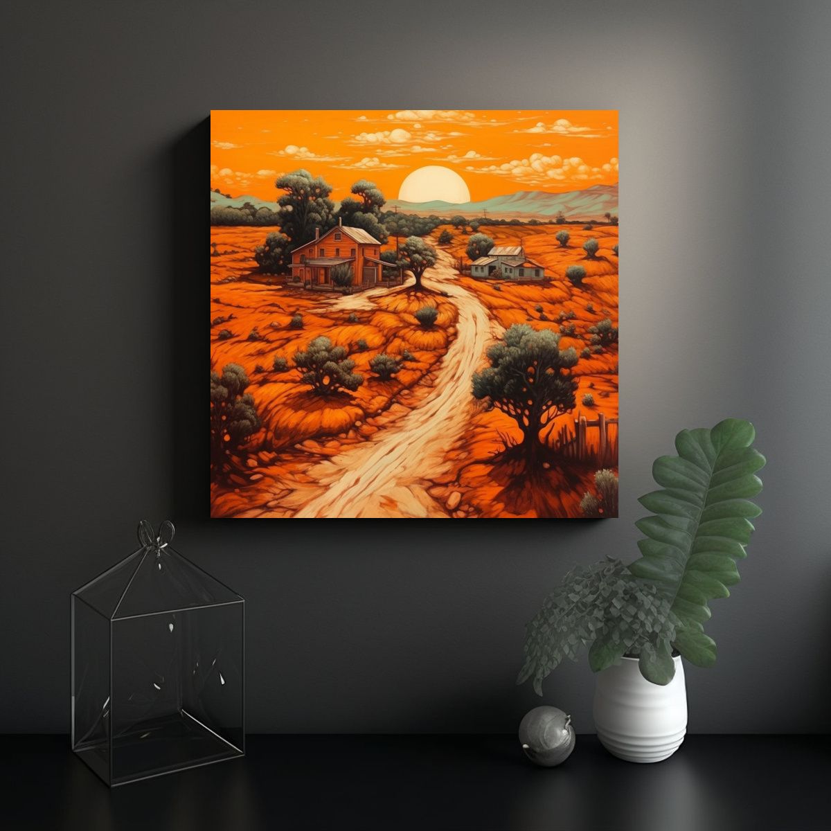 GENERICO - Cuadros Decorativos Modernos En Perspectiva 90x90 Cm