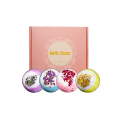 GENERICO - Set 4 Bolas De Baño Spa Esencias Naturales 100G