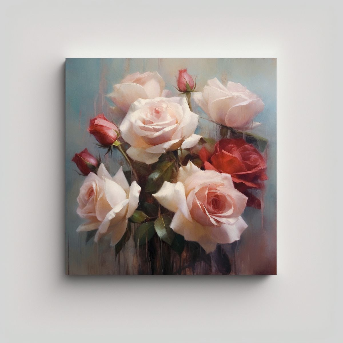 GENERICO - Regalo Dia De La Madre Rosas Arte Mural Para 80x80 Cm.