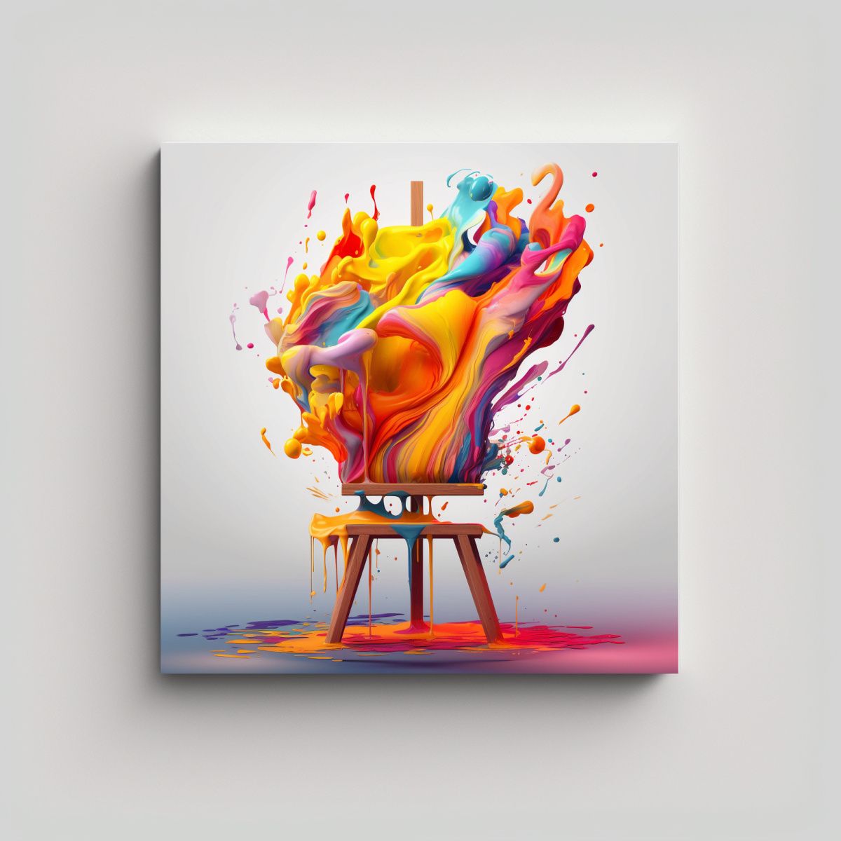 GENERICO - Diseño De Logotipo De Pintura En Lienzo Para 90x90 Cm