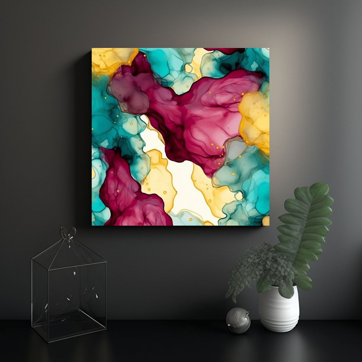 GENERICO - Patrón De Tinta De Alcohol Sin Costuras En 80x80 Cm