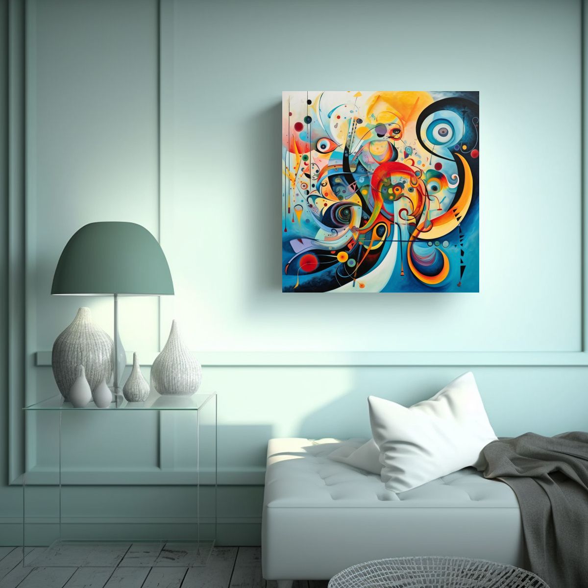 GENERICO - Cuadro Creativa Street Art Abstracción En 70x70 Cm
