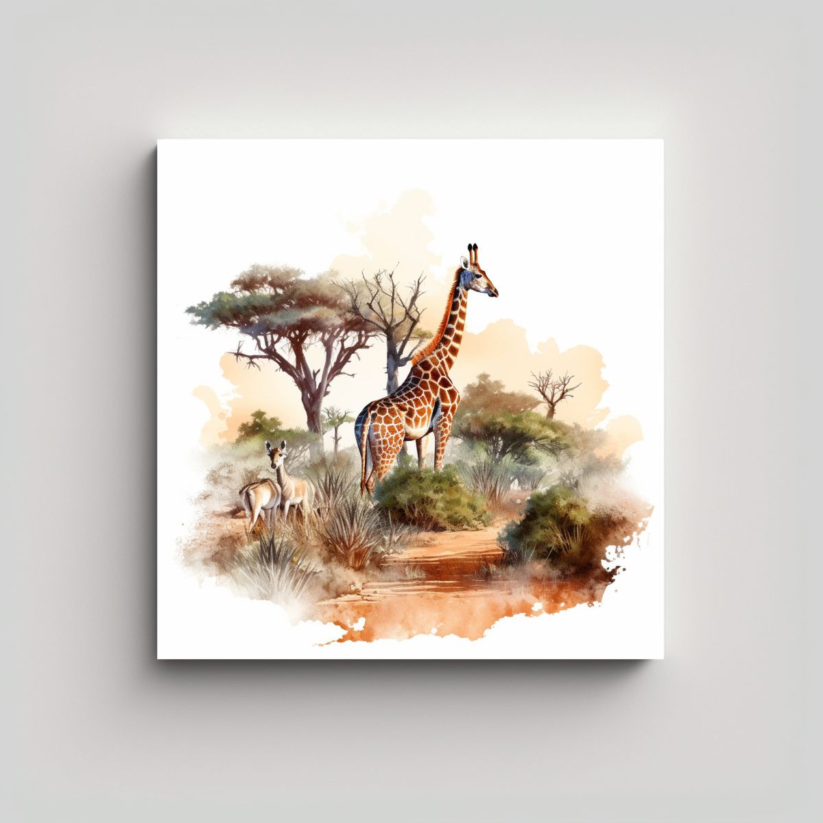 GENERICO - Pinturas Decorativas De Safari En La Sabana 70x70 Cm