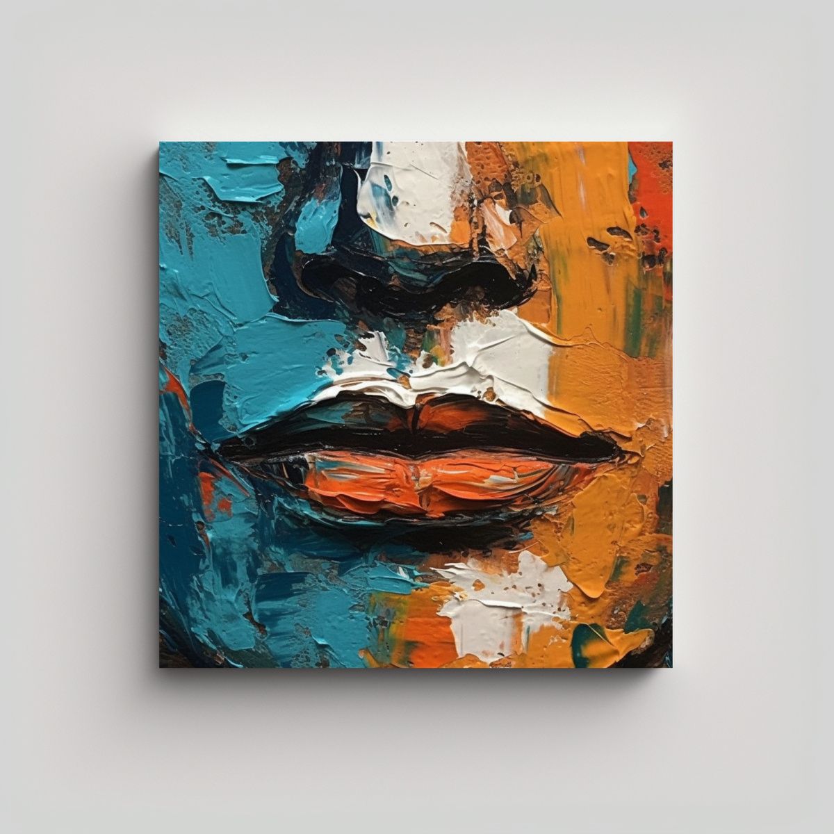 GENERICO - Pintura Lienzo Rostro Intenso Estilo 70x70 Cm