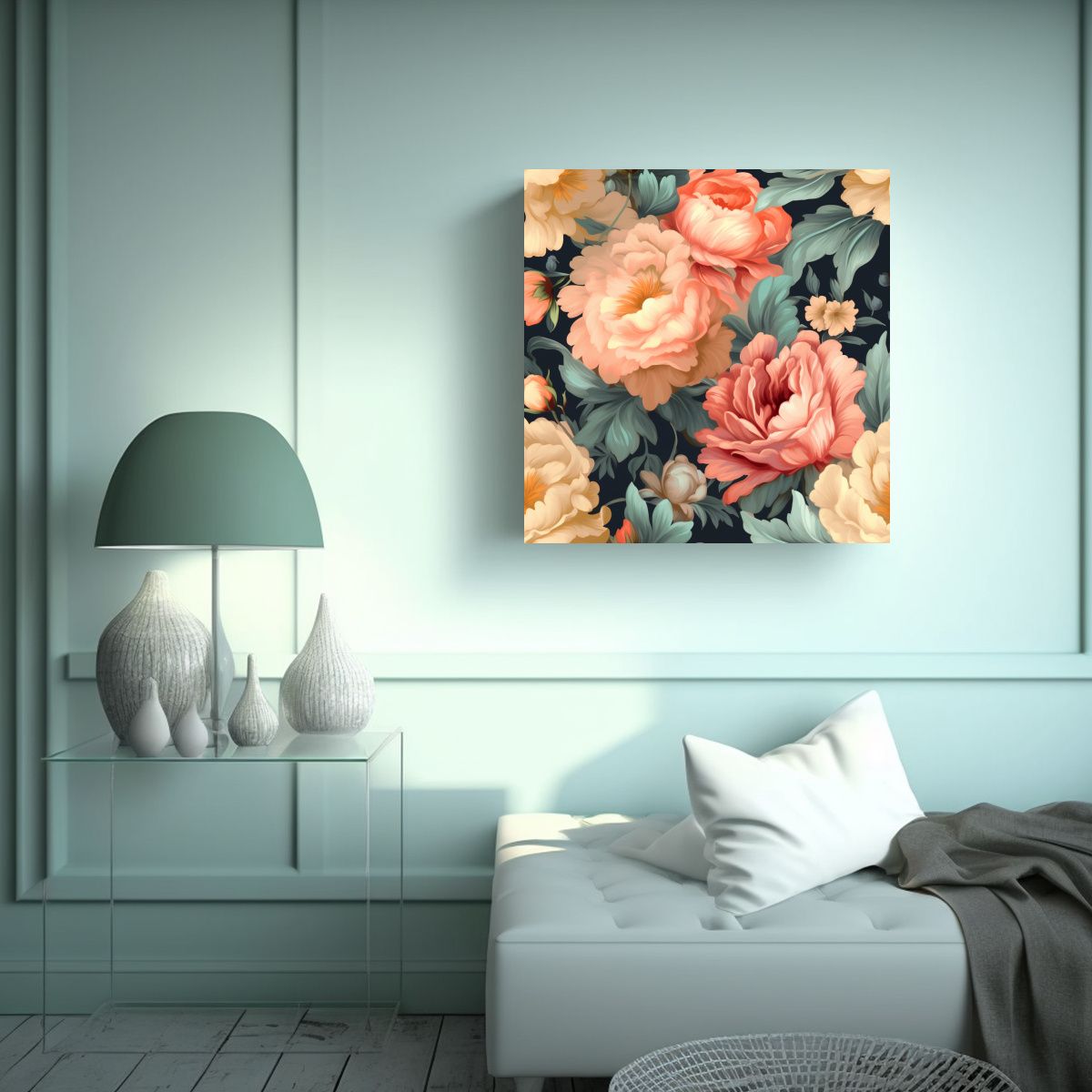 GENERICO - Pintura Al Óleo Vintage Arte Cultural Para 70x70 Cm