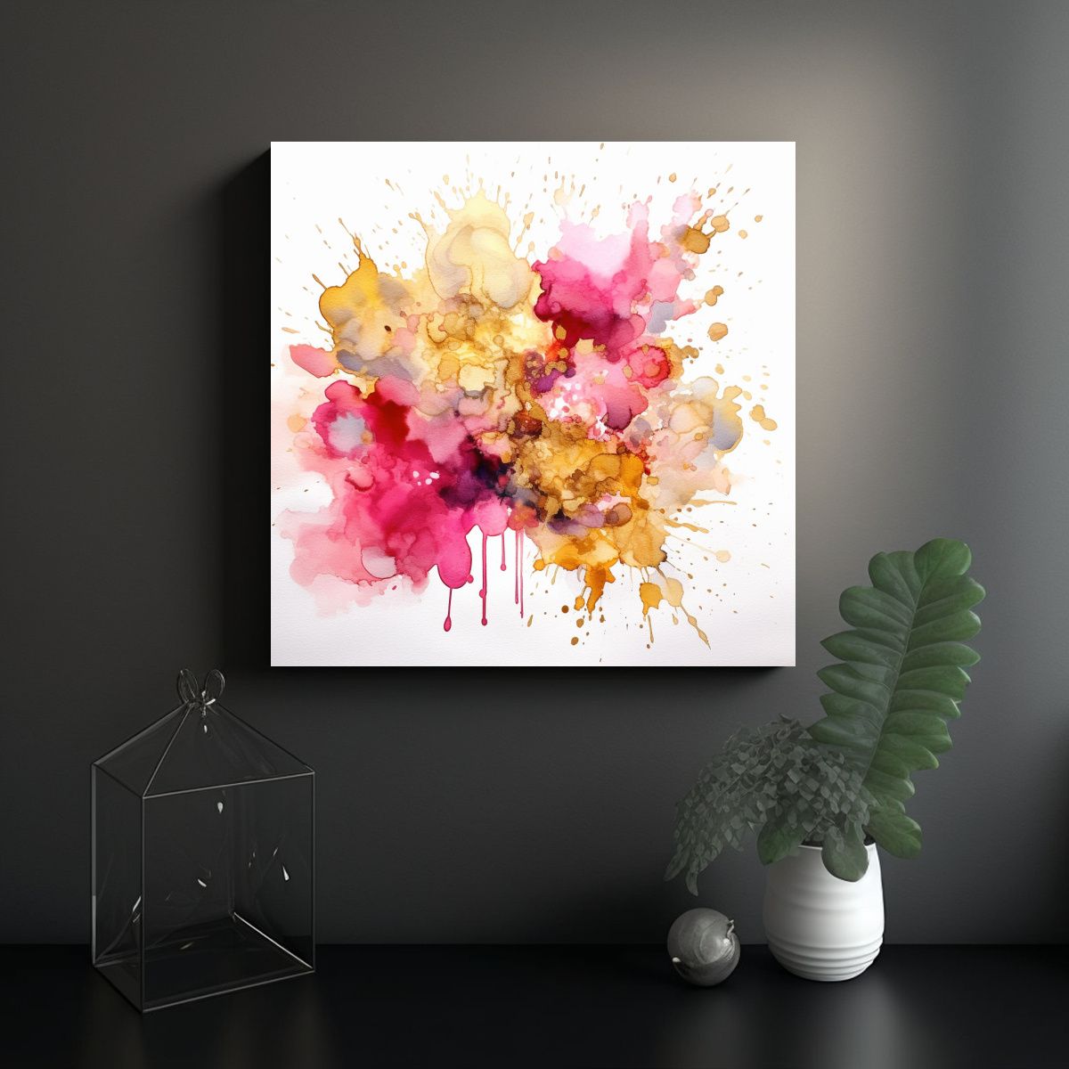 GENERICO - Pintura Decorativa En Lienzo Con Concepto 90x90 Cm