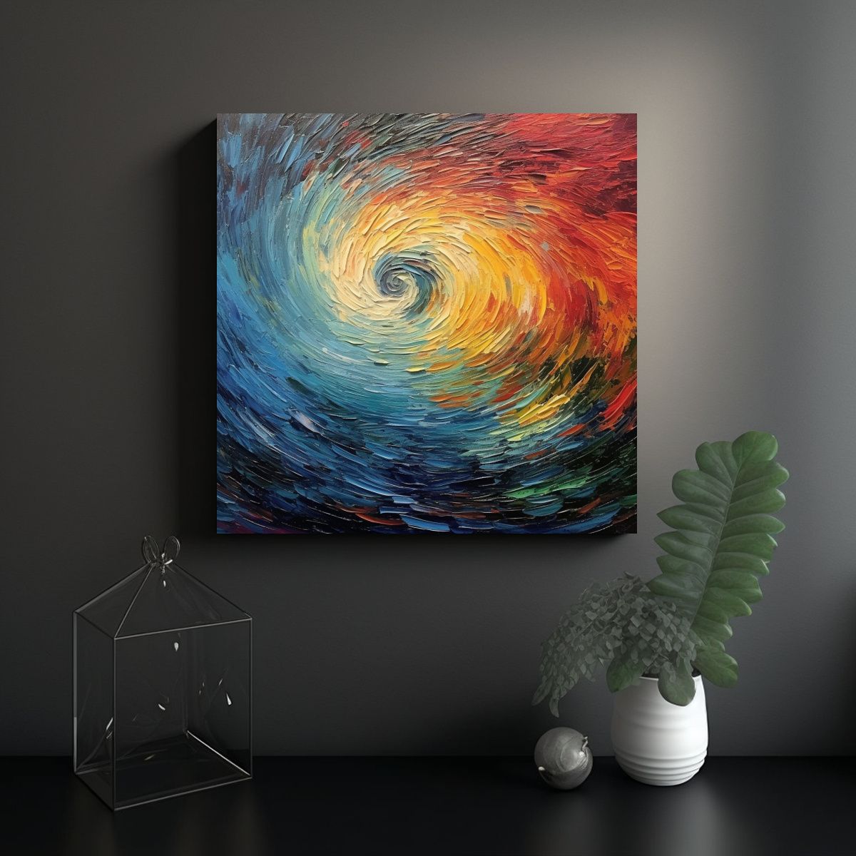 GENERICO - Pinturas Decorativas Intensas Inspiradas En Van 90x90 Cm