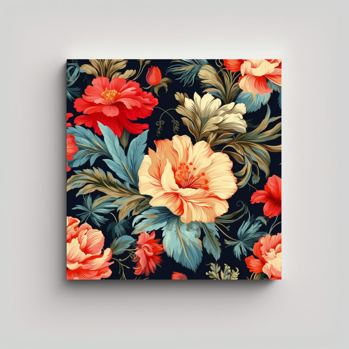 GENERICO - Patrones Florales Rocky En Tela Sublimada 70x70 Cm